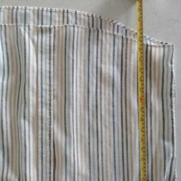 Jos A Bank 100% heavy linen striped button down Mens shirt - Picture 12 of 16